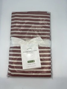 Juego de 2 fundas de almohada Pottery Barn Thatcher rojas a rayas ESTÁNDAR NUEVO - Imagen 1 de 6
