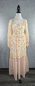 Billabong *Endless Sunset* Floral Blouson Sleeve Maxi Dress Junior Sz Small NWT - Picture 1 of 21