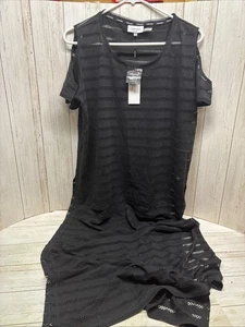 Nuevo encubrimiento de natación tejido abierto sin mangas marrón Calvin Klein para mujer talla L/xl - Imagen 1 de 5
