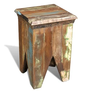 Solid Reclaimed Wood Stools Antique Style Chair Footrest Furniture vidaXL - Picture 1 of 6