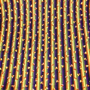 Colorful Candy Corn Halloween Fabrics 1.5 yard total 100% cotton to quilt or sew - Picture 1 of 7