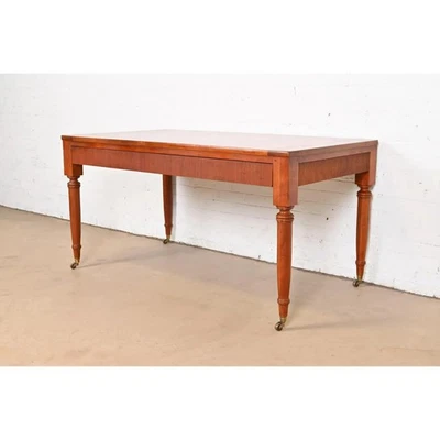 Baker Furniture French Regency Louis XVI Carved Cherry Wood Writing Desk - Image 1 of 4