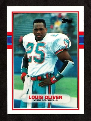 1989 TOPPS TRADED RC #15T LOUIS OLIVER - MIAMI DOLPHINS - ROOKIE CARD - *03 - Image 1 of 2