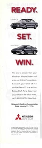 1996 Mitsubishi Eclipse GS-T & Galant LS Ready. Set. Win. Cars Vintage Print Ad - Picture 1 of 1