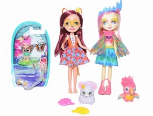 Muñecas y mascotas Enchantimals varios Ratón chirriante Felicity Fox Peeki Sheeny Loro - Imagen 1 de 7