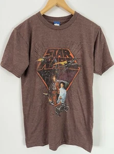 Star Wars T-Shirt Mens Sm Brown Heather Crewneck Short Sleeve Skywalker Leia Y2K - Picture 1 of 8
