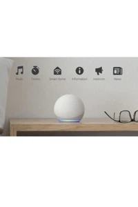 Echo Dot (4th Gen) | Smart speaker with Alexa | Glacier White - Picture 1 of 7