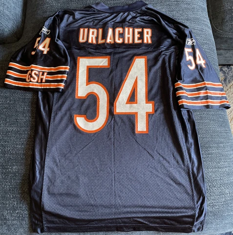 VTG Chicago Bears NFL Football Jersey #54 Brian Urlacher Reebok Men’s Medium Cover