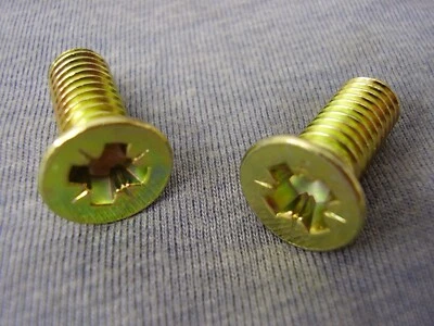 Ford Essex V6 H/T Zinc & Colour Plated Camshaft Thrust Plate Screws (Pair) - Image 1 of 2