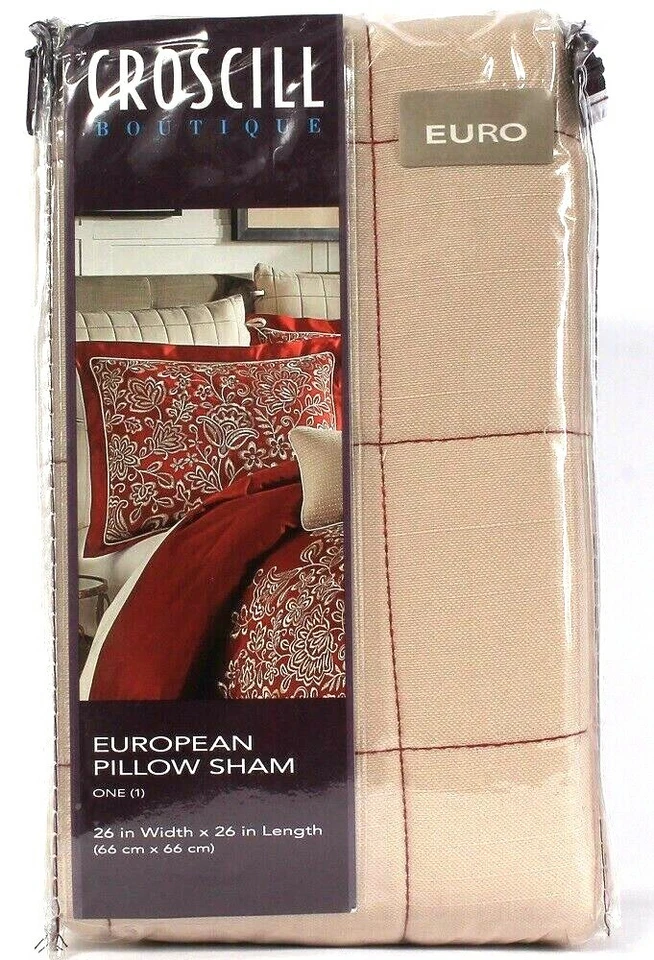 Croscill Boutique Adriel Euro Shams Set Of 2 26” ” Square European Shams