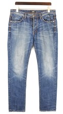 NEUW Lou Slim Jeans Men's W33/L32 Whiskers Faded Button Fly Blue