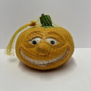 Vintage Halloween Dan Dee Schaumstoff Kürbis Jack o Laterne Neu Original Netz Tasche ohne Etikett - Bild 1 von 11