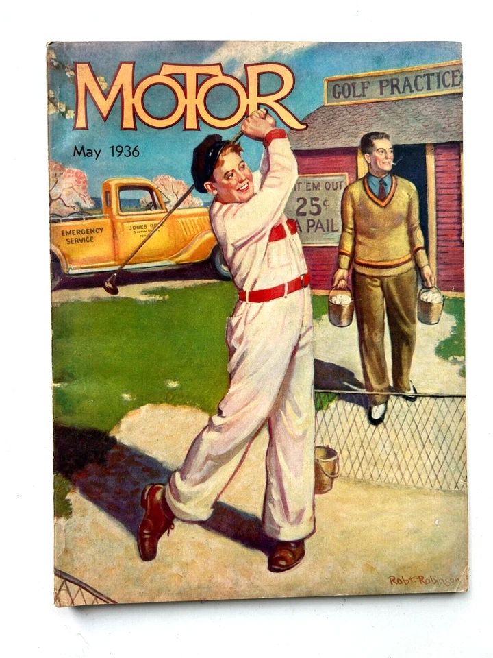 MOTOR MAGAZINE, Golf cover, May, 1936. Excellent Condition, NO mailing label - Image 1 of 3