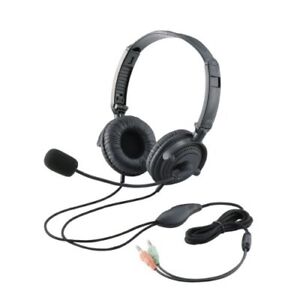 Elecom headset microphone both ears overhead 1.8m 40mm black HS-HP20BK