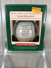 Vintage HALLMARK 1988 ORNAMENT #3 BETSEY CLARK GLASS BALL HOME FOR CHRISTMAS