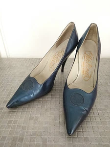 Pumps "Ink Blue Metal" "WALTEA" Italien - 1960er Jahre -- Gr.37 - Bild 1 von 6