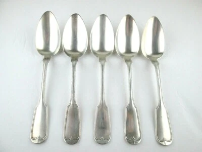 Moneda E. Fendler cucharadas de plata de Wood & Hughes 5 piezas Foto 1 de 4