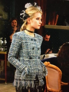 CHANEL 17A PARIS-COSMOPOLITE NEW FANTASY TWEED BLUE PINK Jacket FR42 $9K - Picture 1 of 12