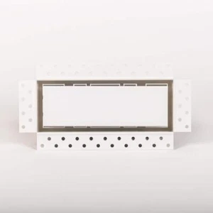 Flush Wall Vent Luxe 4 in. W. x 10 in. - White - Picture 1 of 4