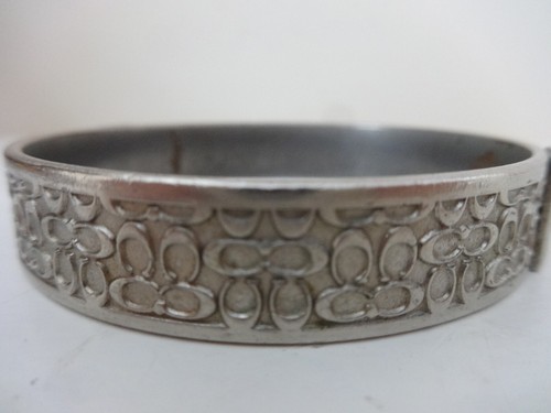 BRACCIALE VINTAGE COACH BRACCIALE CON LOGO LOGO LOGO TONO ARGENTO DESIGNER COSÌ COM'È