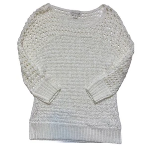 Coldwater Creek Women S 8 Sweater Ribbed  Pullover Knit Cream - Picture 1 of 10