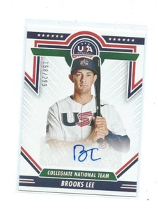2022 Panini USA Stars & Stripes-Brooks Lee Autografo /299-Minnesota Twins - Foto 1 di 1
