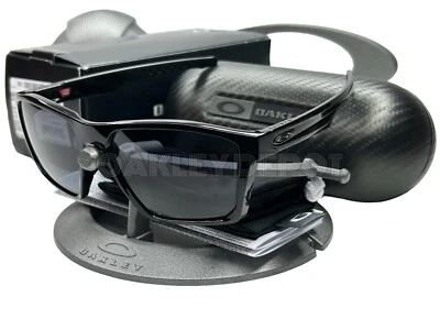 ✅🕶️ OAKLEY TARGETLINE 009397 ПОЛИРОВАННЫЙ ЧЕРНЫЙ/СЕРЫЙ СОЛНЦЕЗАЩИТНЫЕ ОЧКИ - Изображение 1 из 4