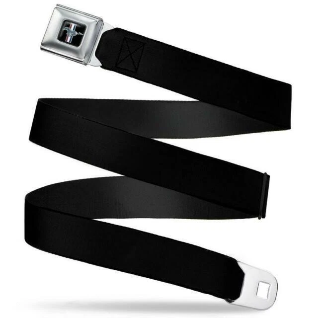 Buckle-Down 38" Men's Seatbelt Belt - Black (GM-W10200)