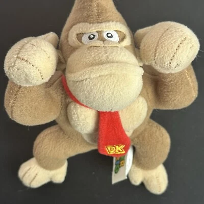 Peluche DONKEY KONG DK Super Mario Brothers Oficial Nintendo 10 pulgadas Foto 1 de 4