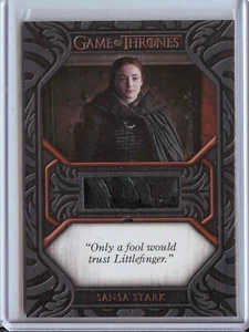 Game of Thrones Iron Anniversary Series 2 Sansa Stark Relic Card #QC5 Only Fool - Picture 1 of 3