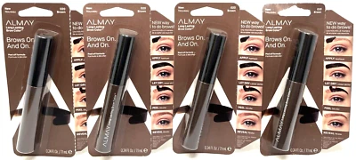 (4) Almay cejas sobre y sobre larga duración color de cejas 0,24 fl oz sellado 020 - marrón Foto 1 de 3