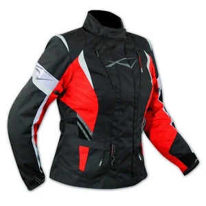 Textil jacke Motorrad Touring Damen Protektoren Thermofutter Wasserdicht Rot - Bild 1 von 9