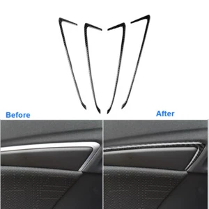 4Pcs Carbon Fiber Interior Door Handle Trim Sticker For Honda FIT JAZZ 2014-2018 - Picture 1 of 9
