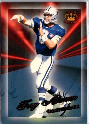 Pacific Triple Folders Troy Aikman #8 Dallas Cowboys 1994 Foto 1 de 2