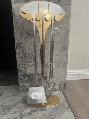 Cubiertos modernos para chimenea Jacques Charles pre-post (normalmente se venden más de $7k) Foto 1 de 4