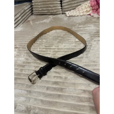 Cinturón de cuero genuino hebilla dorada hecho en EE. UU. para mujer talla 50/125 Foto 1 de 3