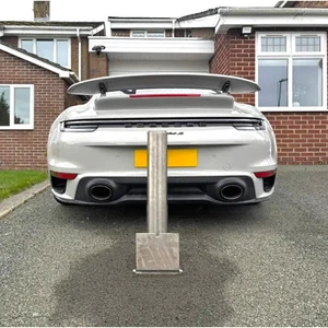 Stainless Steel 700mm Retractable Security Bollard Lockable Driveway ParkingPost - Picture 1 of 16