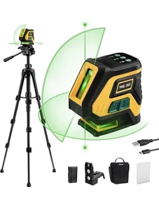 PREXISO Livella laser con treppiede e 2 punti a piombo 100 piedi per soffitto edile - Foto 1 di 9