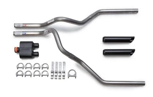 Ford F150 F250 09-19 Flowmaster Super 10 Muffler Dual Exhaust Kit BlackTips - Picture 1 of 4