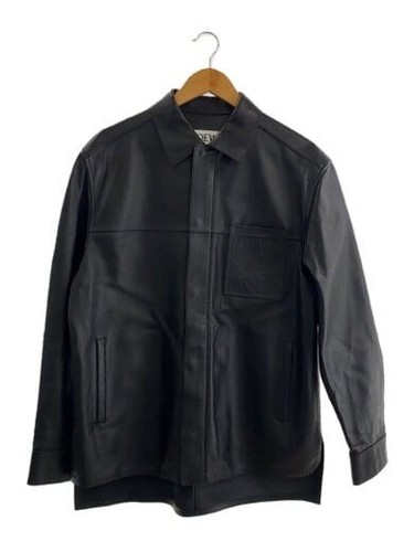 LOEWE Sovracamicia con tasca sbossata giacca in pelle 46 pelle di pecora BLK H526Y31L14 