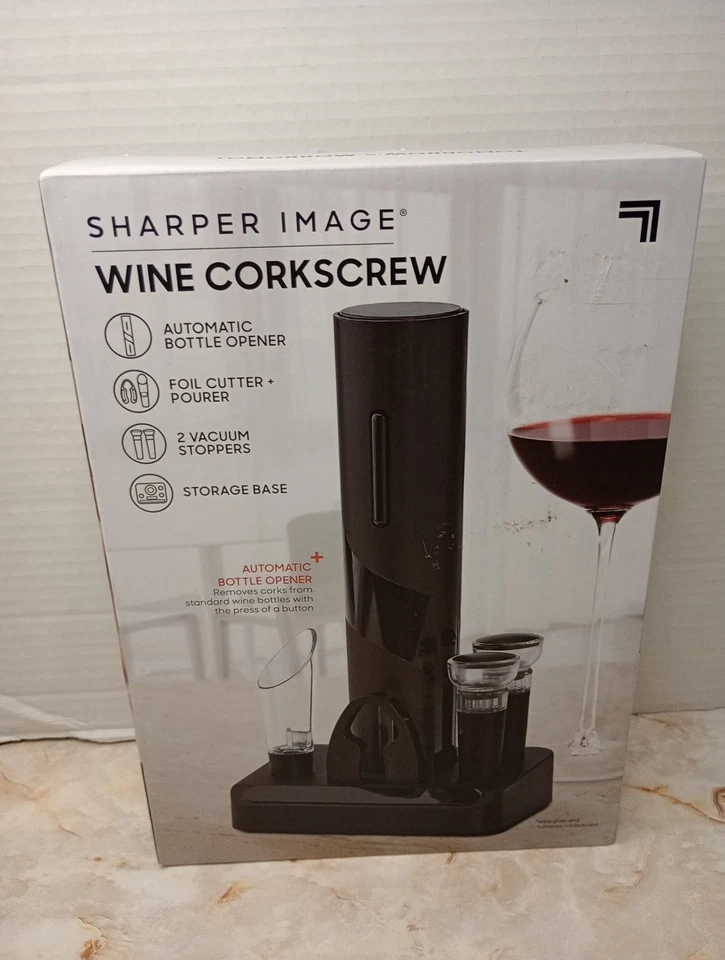 Sharper Image Automatic Wine Opener With Foil Cutter and Storage Base - Image 1 of 4