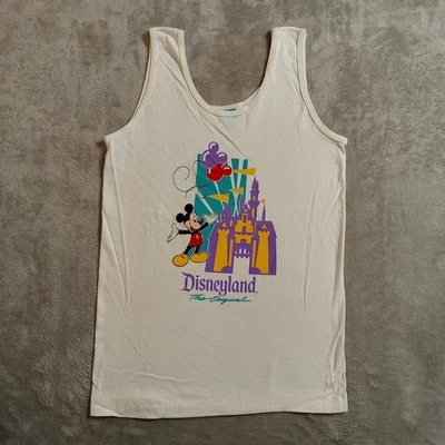 NWOT VTG Disneyland Shirt Kids X-Large White Graphic Mickey Sleeveless Tank Top - Image 1 of 4