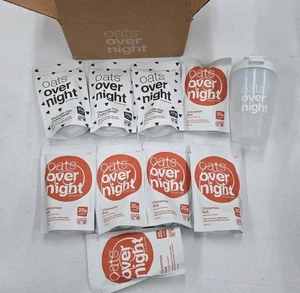 Haferflocken-Shakes über Nacht proteinreiche Haferflocken 9er Pack mit Shaker Brandneu! - Bild 1 von 4