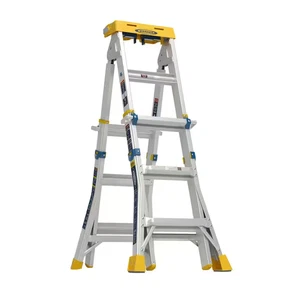 Multi Position Ladder Extension Reach Aluminum Telescoping Adjustable Werner - Picture 1 of 11