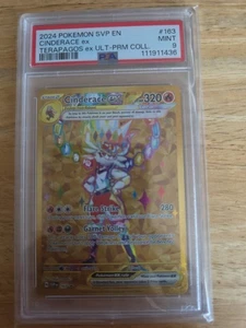 2024 POKEMON SVP EN-SV Black Star Promo #163 Cinderace Ex PSA 9 - Imagen 1 de 2