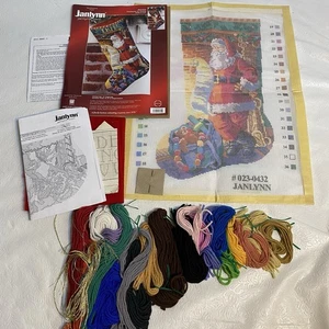 Janlynn 023-0432 Revisando su lista Medias de Navidad Kit de punta de aguja 18" Santa - Imagen 1 de 10