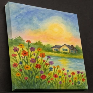 Whispers of Dawn" - 24" x 24" Leinwanddruck - Bild 1 von 2