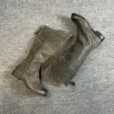 Corral Charlie Riding Boot Indie Spirit Women 7.5 Distressed Leather Perforated - Image 1 of 4