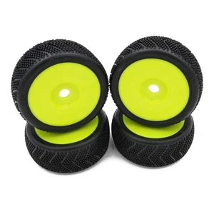 TZO Tires 400 1:8 Buggy Set vorgeklebt weiche Reifen gelbe Räder (4 Stück) - Bild 1 von 1