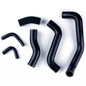 Black For 2001-2008 Kawasaki ZRX1200R ZX12R Silicone Radiator Coolant Hose 6pcs - Picture 1 of 3